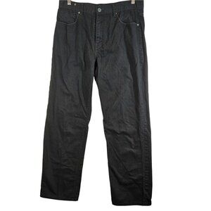 Calvin Klein Mens 34 x 32 Black Straight Leg Jeans retro casual hipster school
